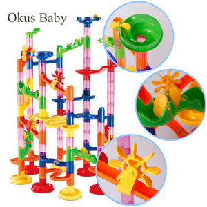 Marble Race Run Track Building Blocks Kids