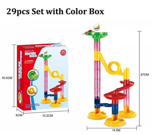 Marble Race Run Track Building Blocks Kids